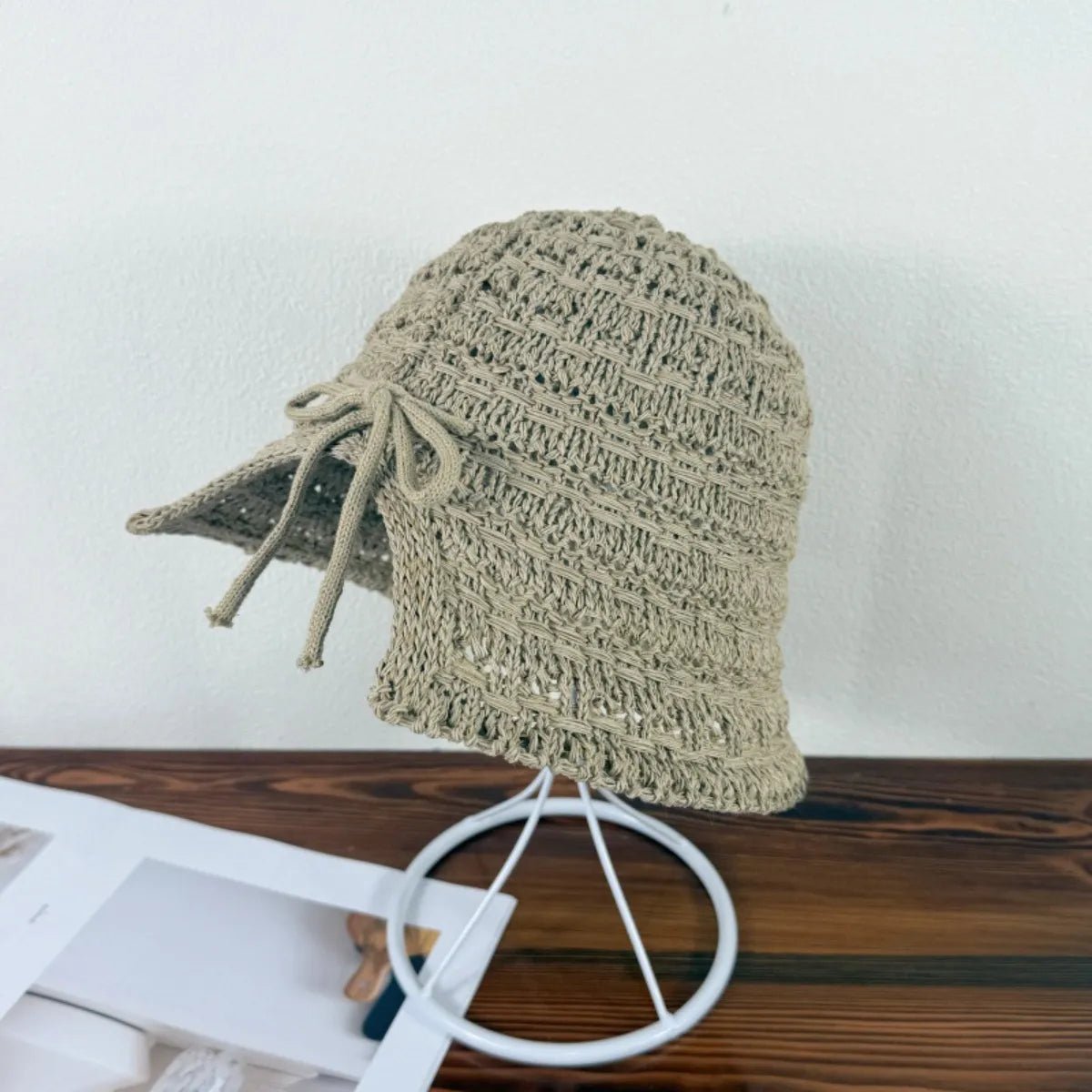 Crochet Hat with Drawstring - The Nicole - Tayan Dress Co.