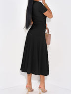 Knit Short Sleeve Dress - The Nicole - Tayan Dress Co.