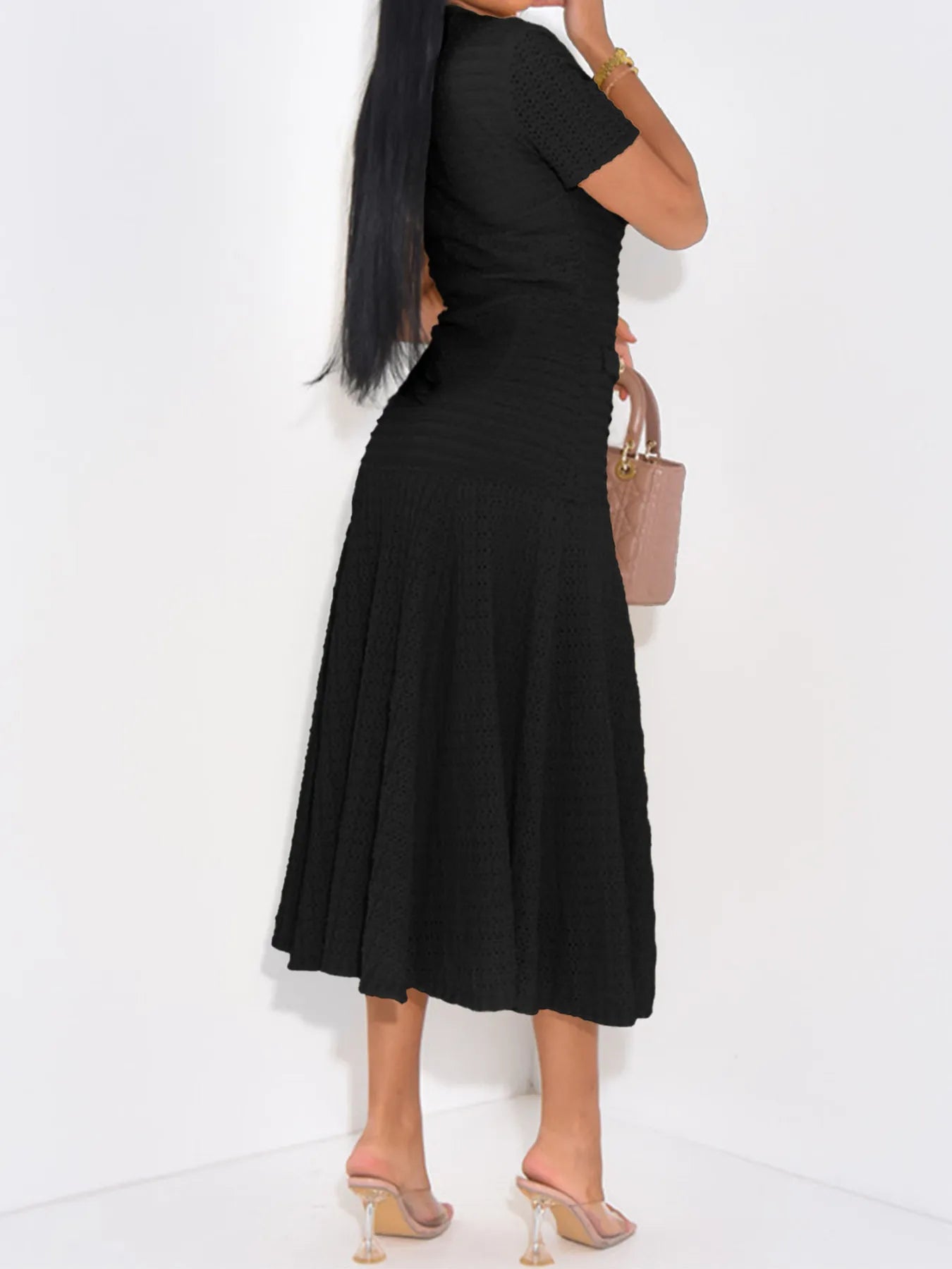 Knit Short Sleeve Dress - The Nicole - Tayan Dress Co.