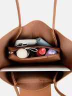 PU Leather Shoulder Bag with Detachable Pouch - TNT Dress Co.