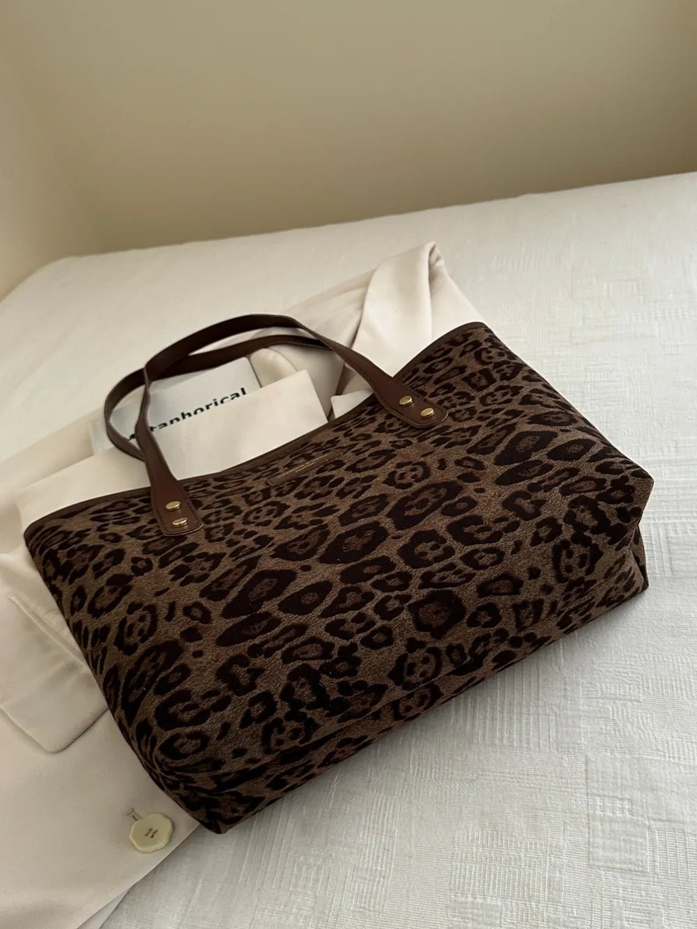 Leopard Tote Bag - The Nicole - Tayan Dress Co.