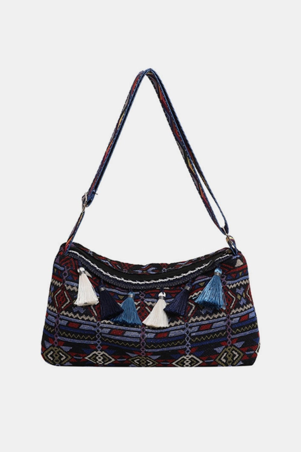 Adjustable Strap Shoulder Bag with Tassel Detail - TNT Dress Co.