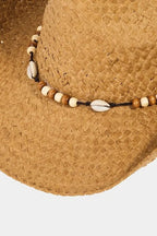 Beaded Straw Western Cowboy Hat - The Nicole - Tayan Dress Co.