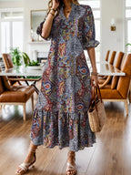 Ruffle Hem Midi Dress - The Nicole - Tayan Dress Co.