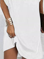 V - Neck Short Sleeve Dress - The Nicole - Tayan Dress Co.