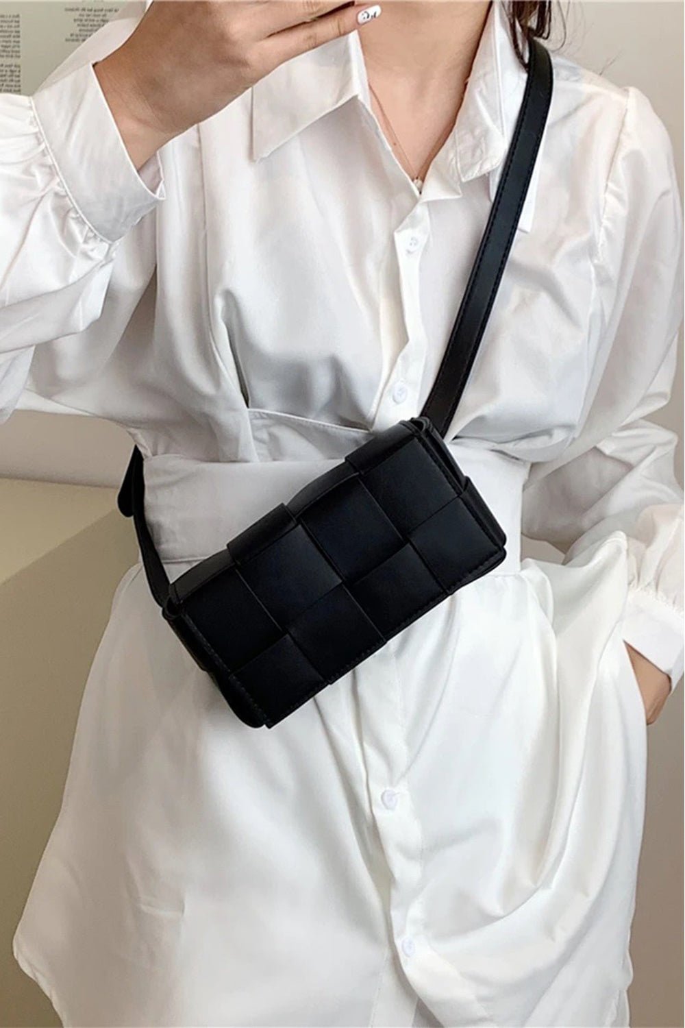 Zenana Vegan Leather Woven Crossbody Bag - TNT Dress Co.