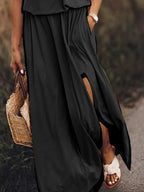 Maxi Dress with Side Slit - The Nicole - Tayan Dress Co.