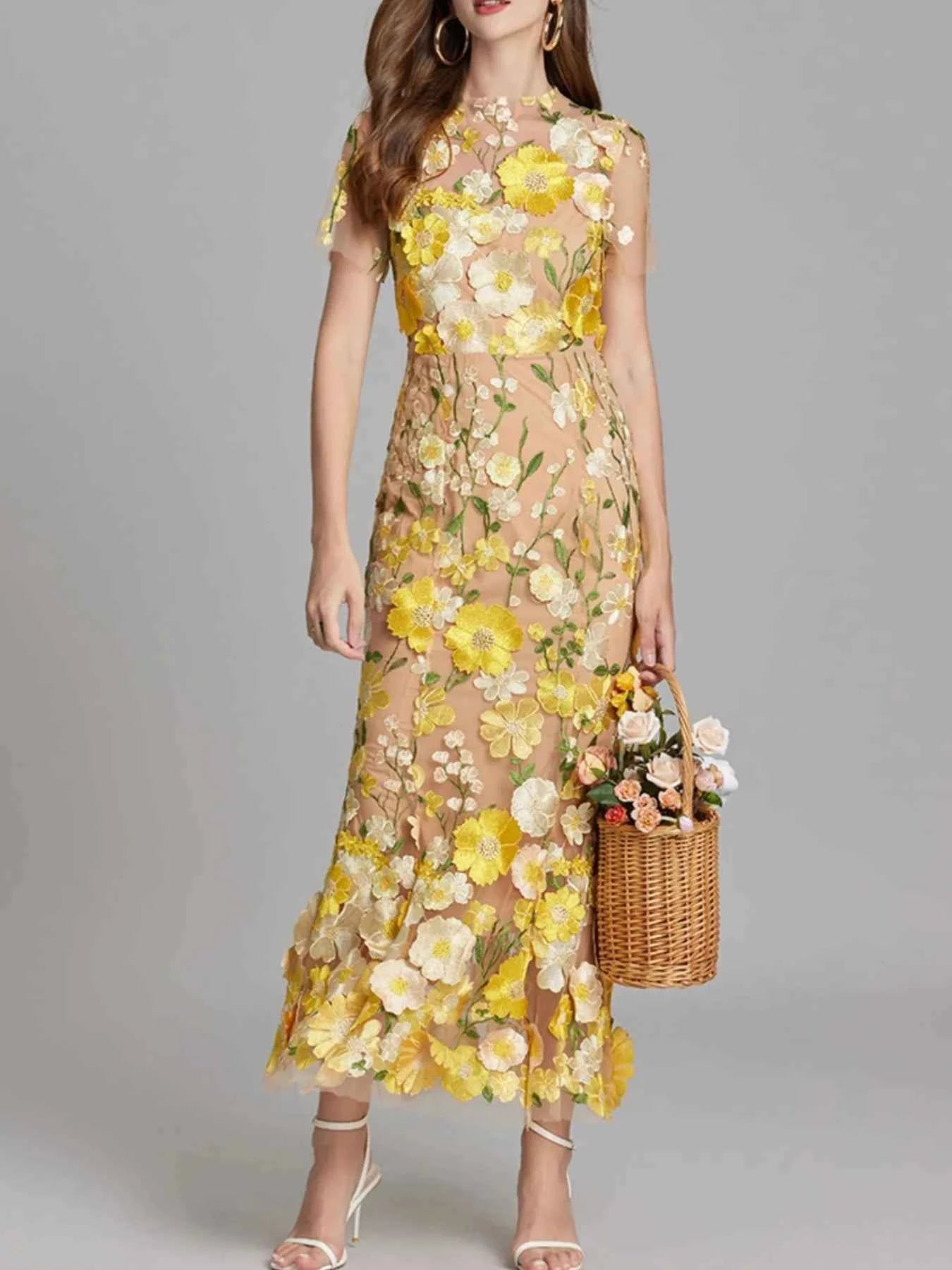 Floral Embroidered Dress