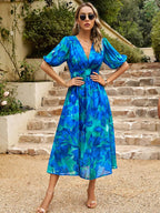 Printed Midi Dress - The Nicole - Tayan Dress Co.
