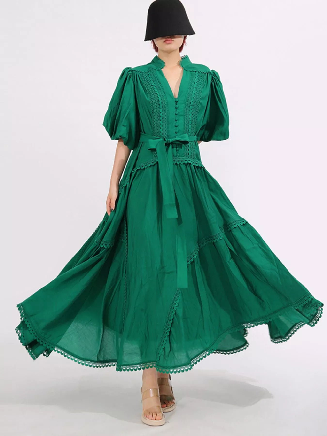 Mid Sleeve Maxi Dress - The Nicole - Tayan Dress Co.