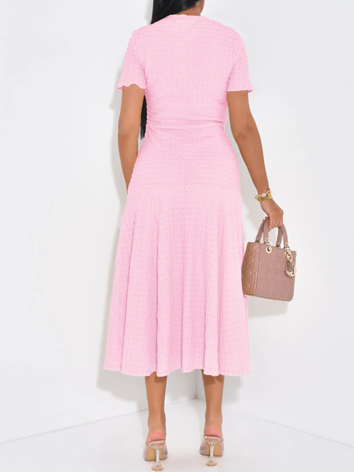 Knit Short Sleeve Dress - The Nicole - Tayan Dress Co.