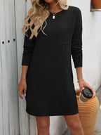 Striped Long Sleeve Mini Dress - TNT Dress Co.