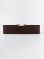 Geometric Buckle Elastic Wide Belt - TNT Dress Co.