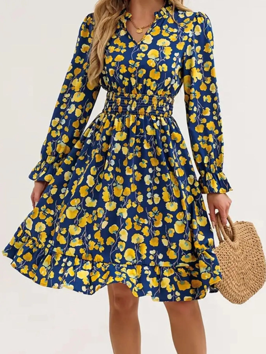 Long Sleeve Ruffle Dress - The Nicole - Tayan Dress Co.
