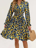 Long Sleeve Ruffle Dress - The Nicole - Tayan Dress Co.