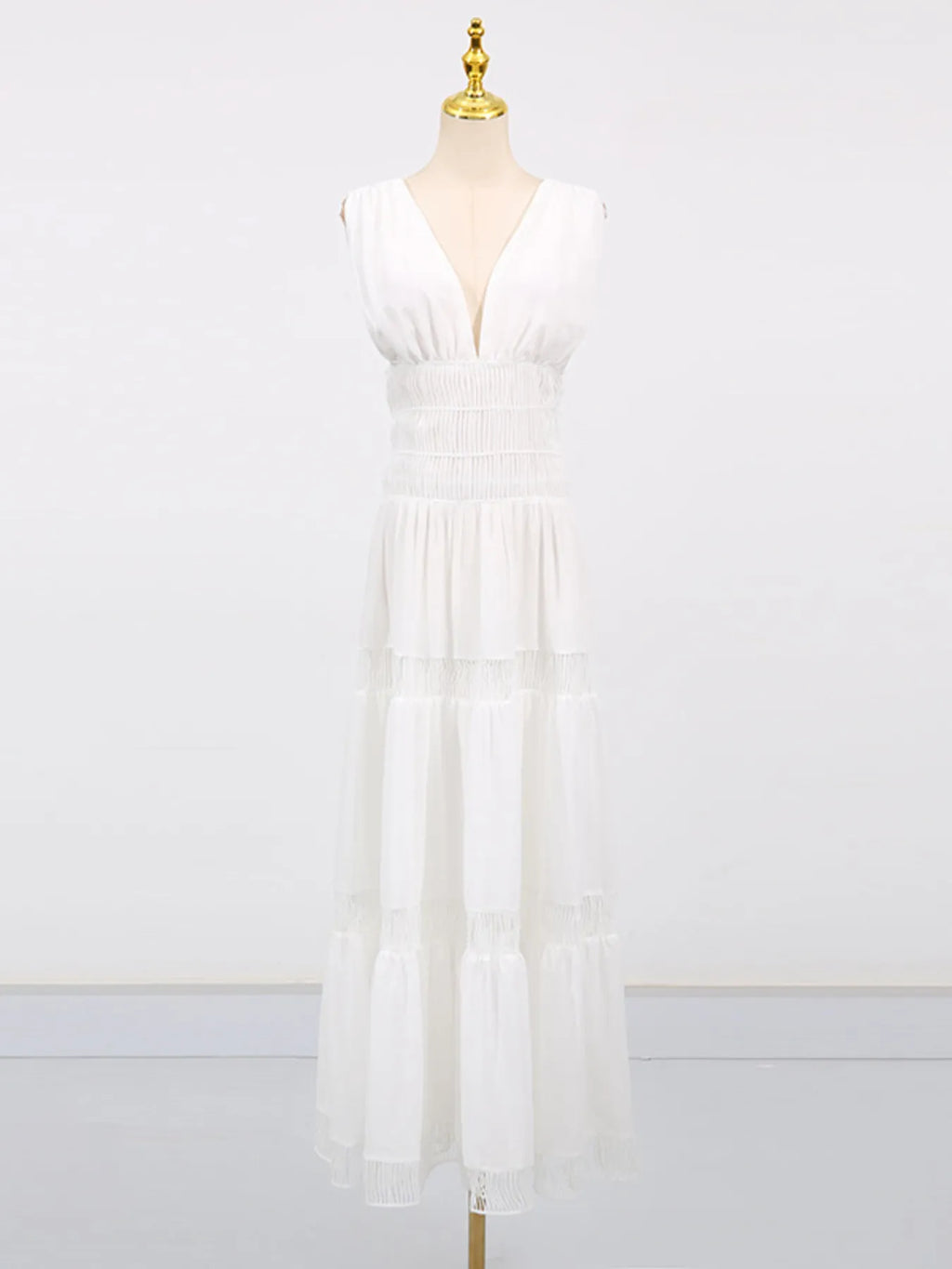 V - Neck Sleeveless Maxi Dress - The Nicole - Tayan Dress Co.