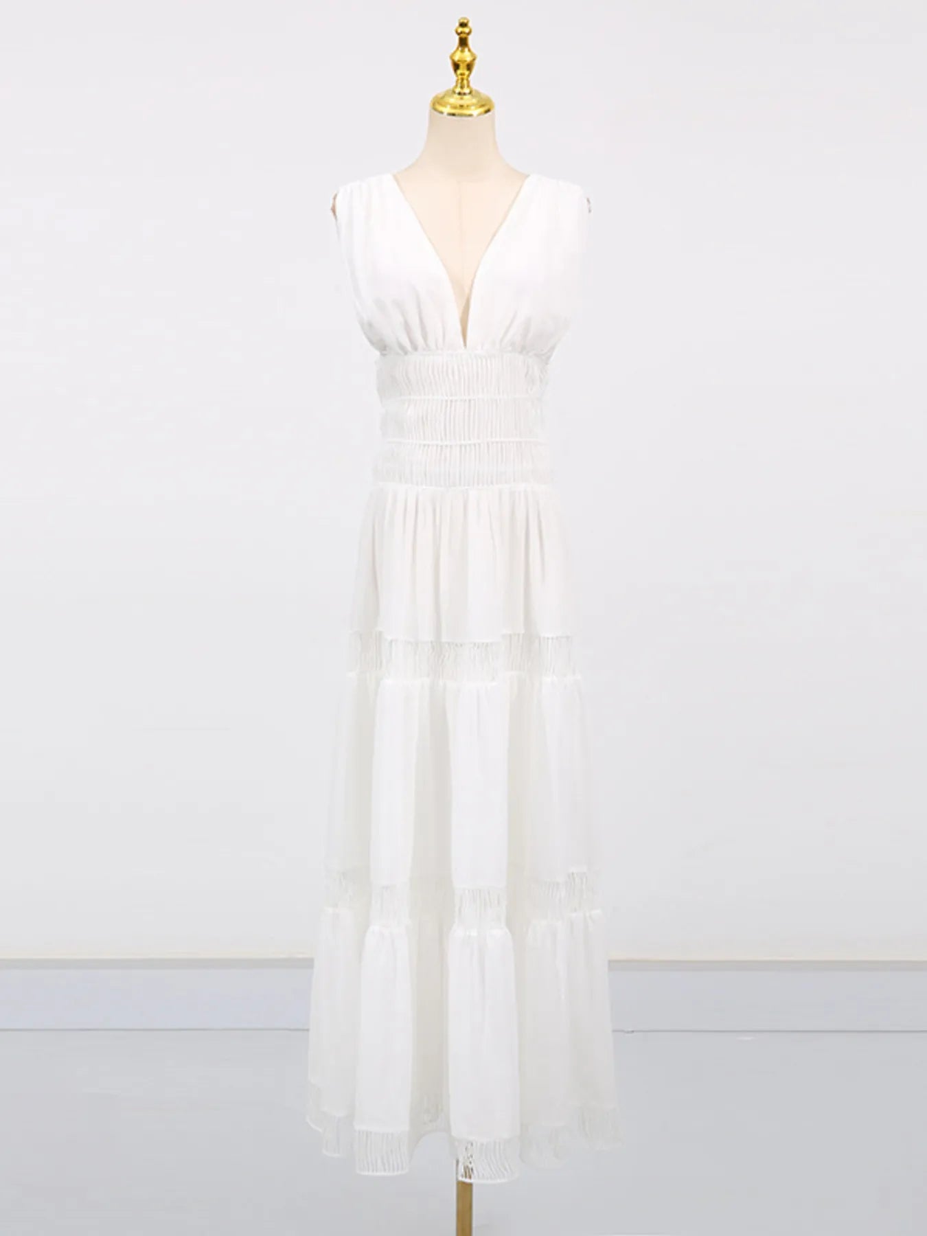 V - Neck Sleeveless Maxi Dress - The Nicole - Tayan Dress Co.
