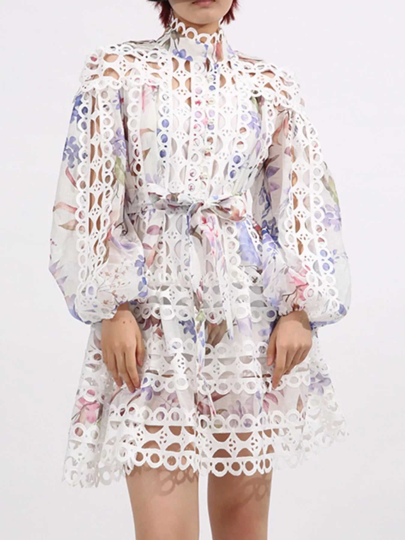 Mini Dress with Balloon Sleeves - The Nicole - Tayan Dress Co.
