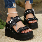 Open Toe Platform Sandals - The Nicole - Tayan Dress Co.