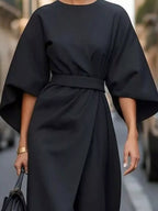 Round Neck Sleeve Dress - The Nicole - Tayan Dress Co.