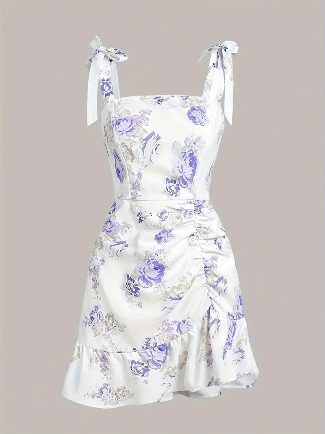 Ruffled Tie - Strap Mini Dress - The Nicole - Tayan Dress Co.