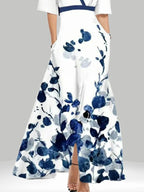 Floral Print Half Sleeve Maxi Dress - The Nicole - Tayan Dress Co.