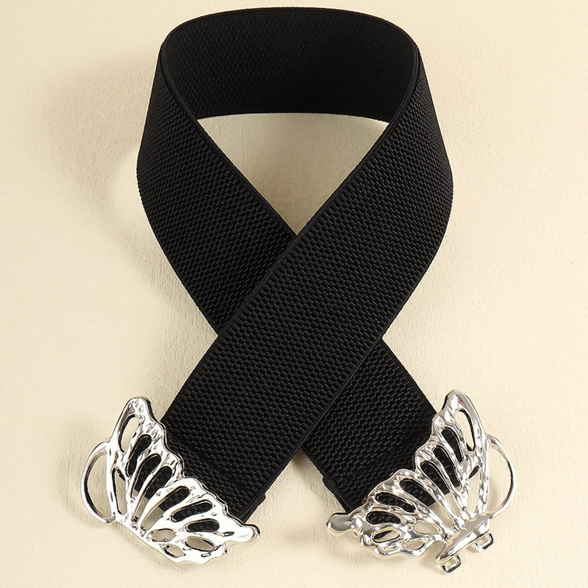 Butterfly Design Alloy Buckle Elastic Waist Belt - TNT Dress Co.