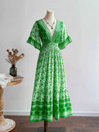 V-Neck Long Sleeve Dress