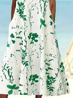 Printed Sleeveless Summer Midi Dress - TNT Dress Co.
