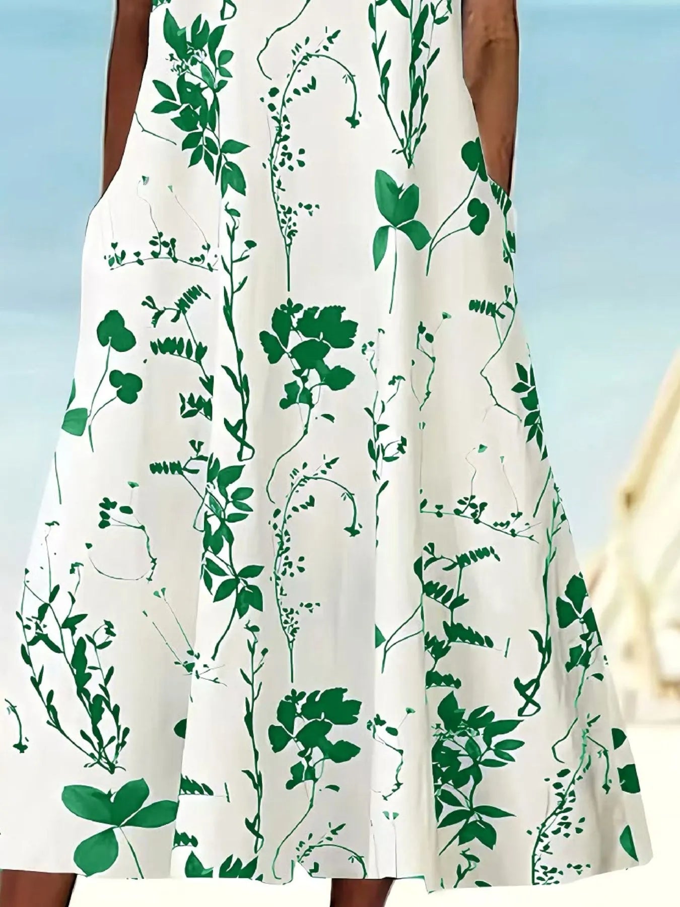 Printed Sleeveless Summer Midi Dress - TNT Dress Co.