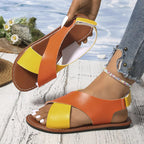 Crisscross Strap Sandals - The Nicole - Tayan Dress Co.