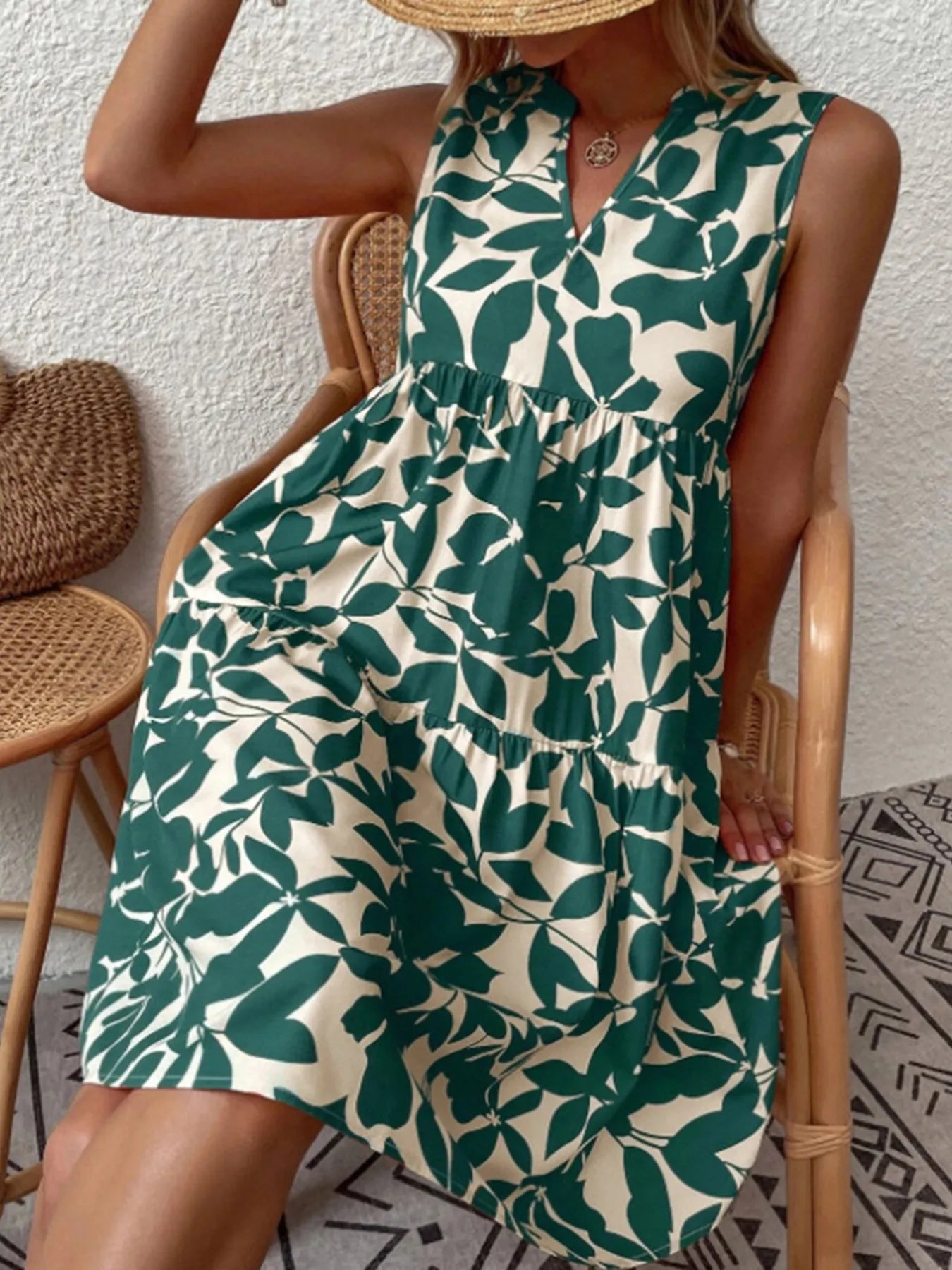 V - Neck Sleeveless Dress - The Nicole - Tayan Dress Co.