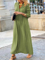 Solid Color Shirt Dress