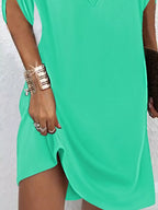 V - Neck Short Sleeve Dress - The Nicole - Tayan Dress Co.