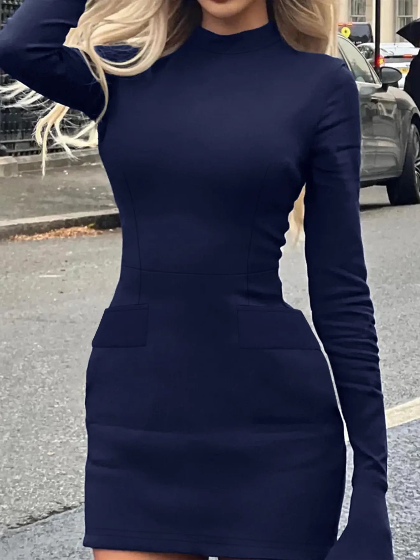 Long Sleeve Dress with Pockets - The Nicole - Tayan Dress Co.