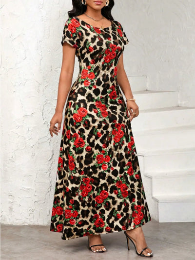 Short Sleeve Maxi Dress - The Nicole - Tayan Dress Co.