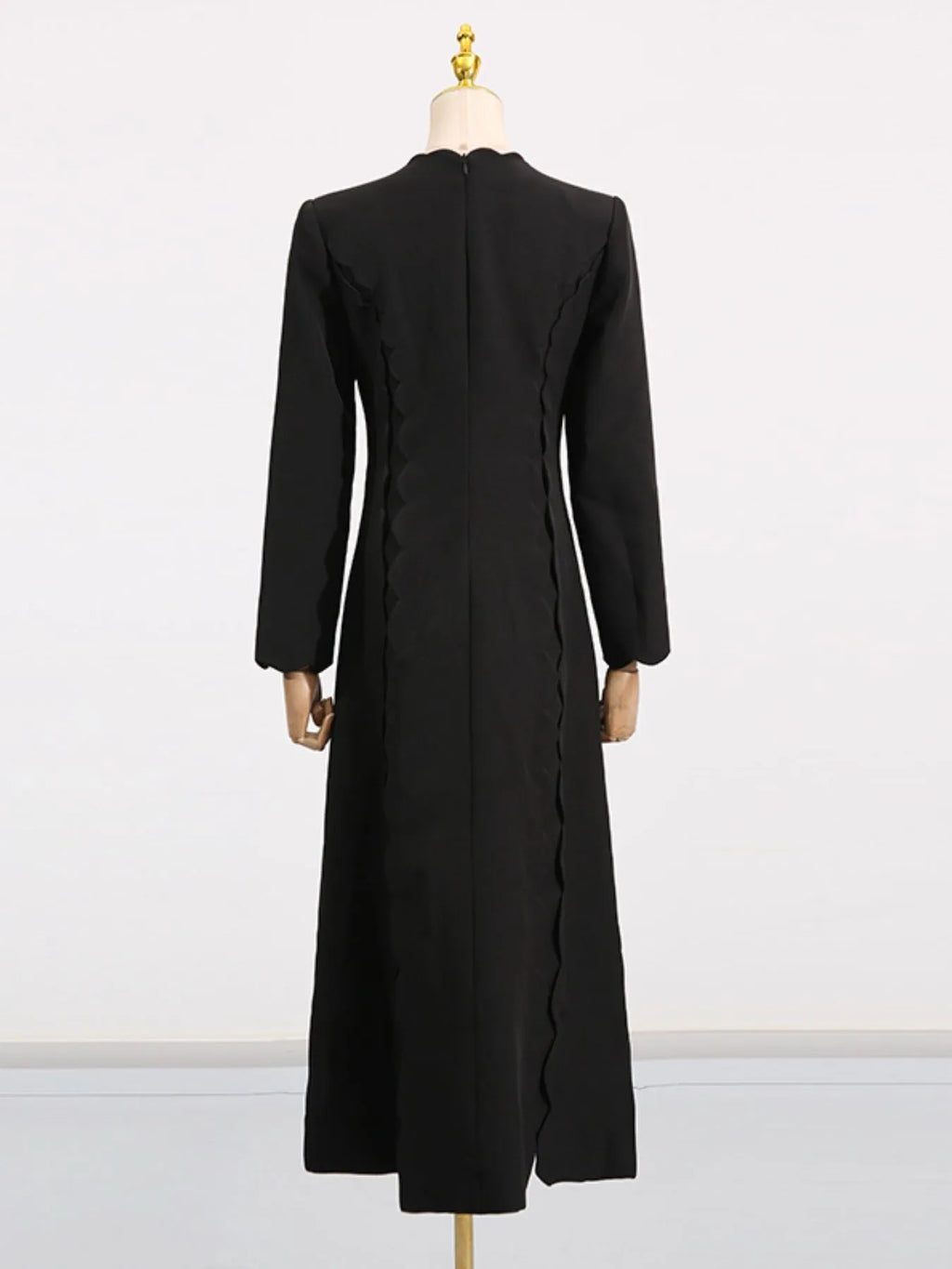 Long Sleeve Front Midi Dress - The Nicole - Tayan Dress Co.