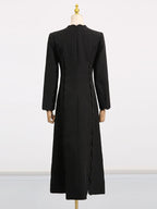 Long Sleeve Front Midi Dress - The Nicole - Tayan Dress Co.