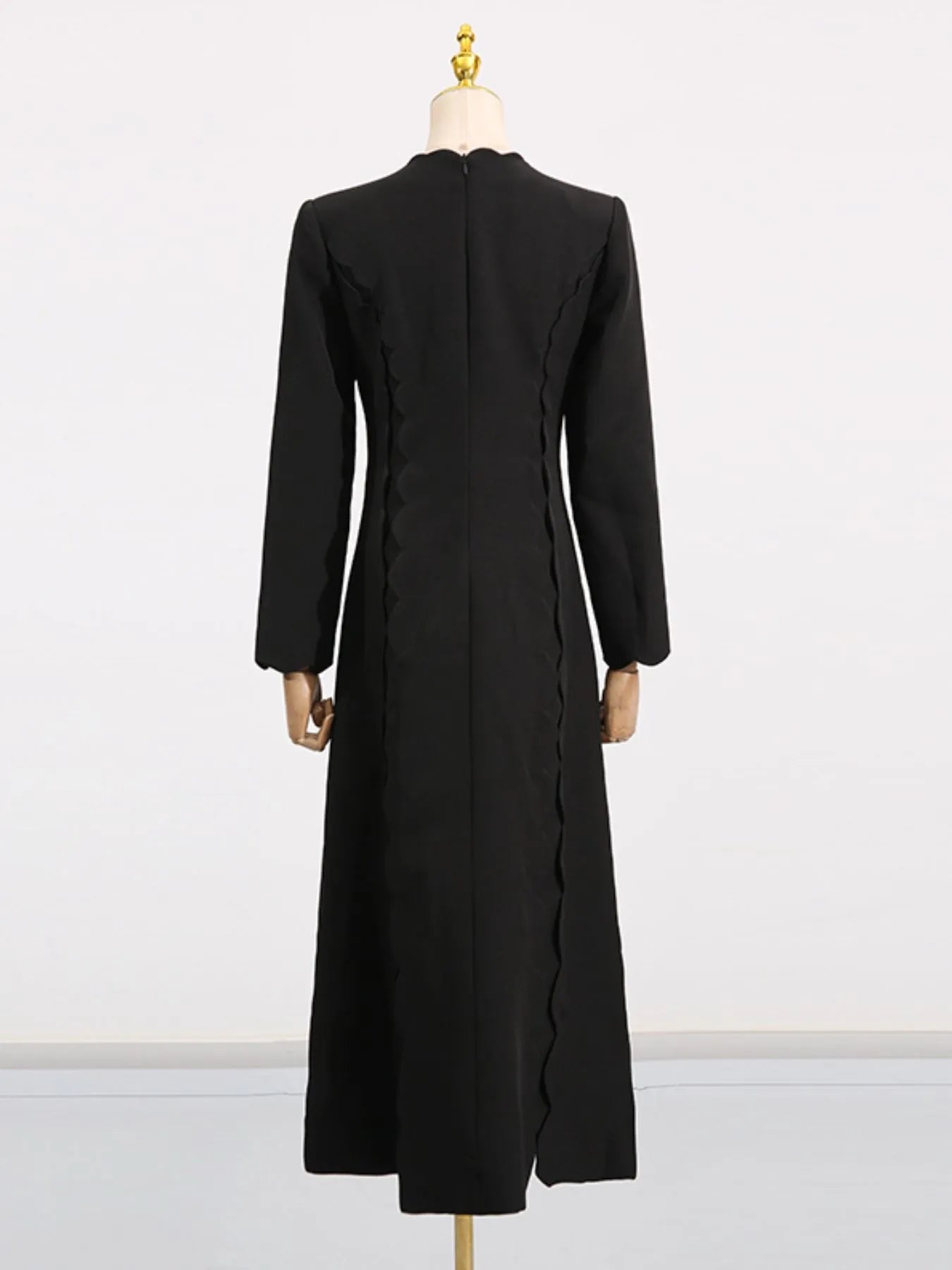 Long Sleeve Front Midi Dress - The Nicole - Tayan Dress Co.