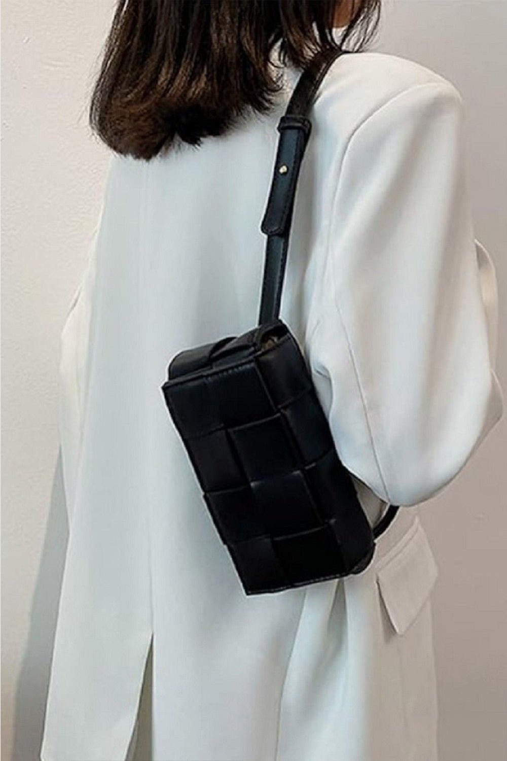 Zenana Vegan Leather Woven Crossbody Bag - TNT Dress Co.