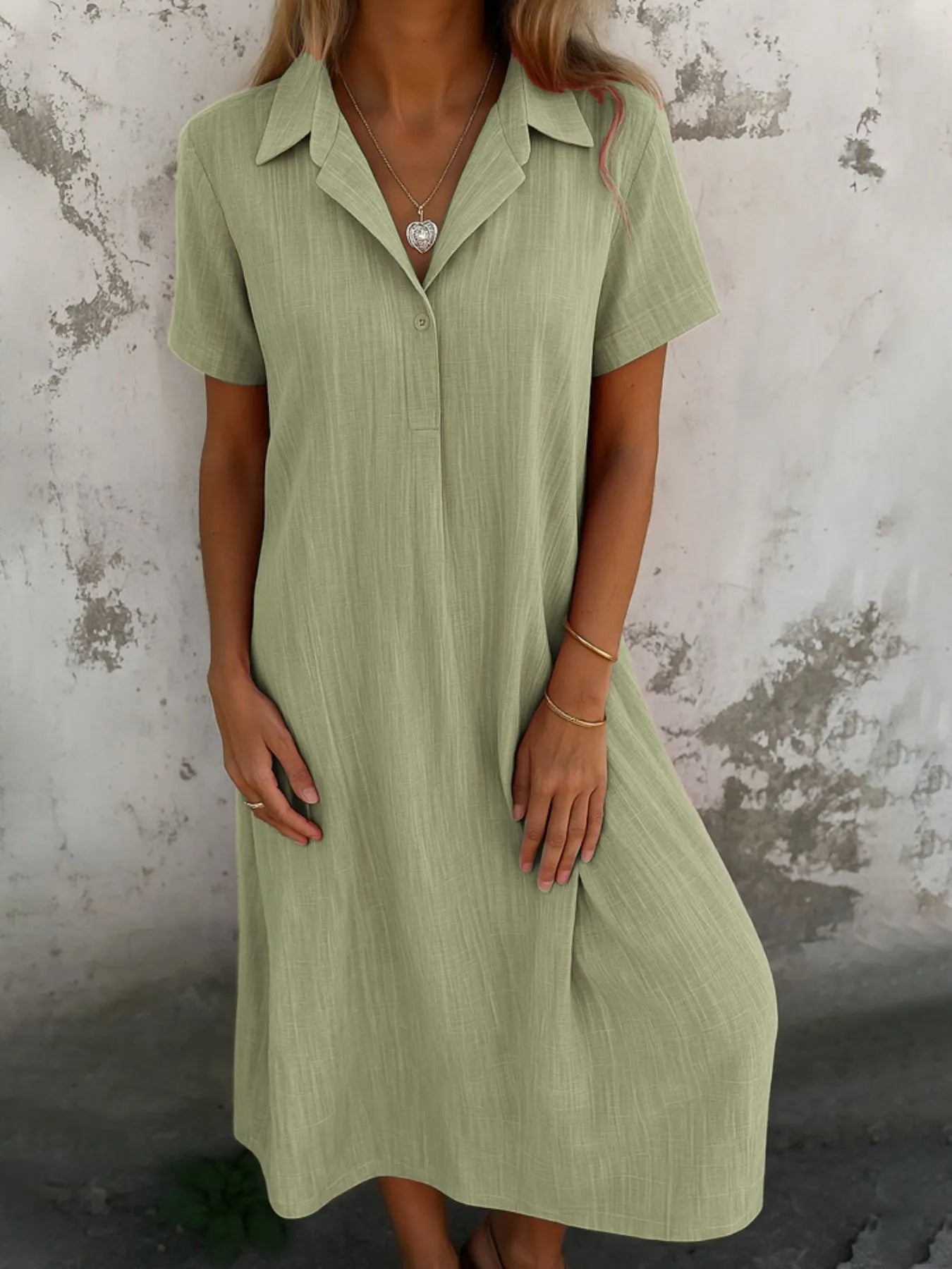 Short Sleeve Shirt Dress with Collar - The Nicole - Tayan Dress Co.