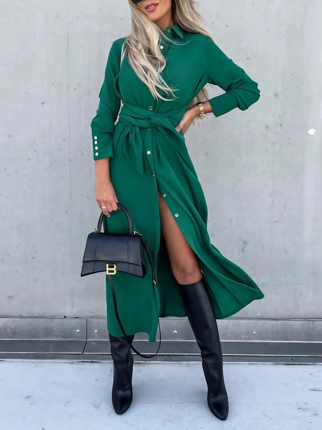 Long Sleeve Shirt Dress - The Nicole - Tayan Dress Co.