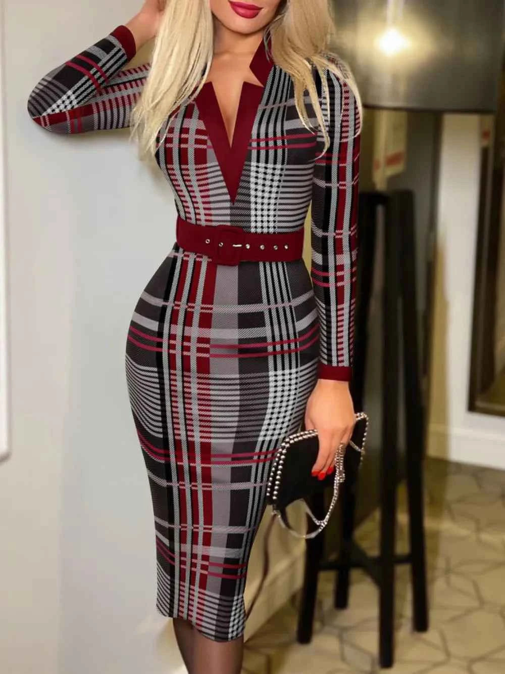 Long Sleeve Wrap Dress