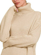 Turtle Neck Long Sleeve Sweater Dress - The Nicole - Tayan Dress Co.