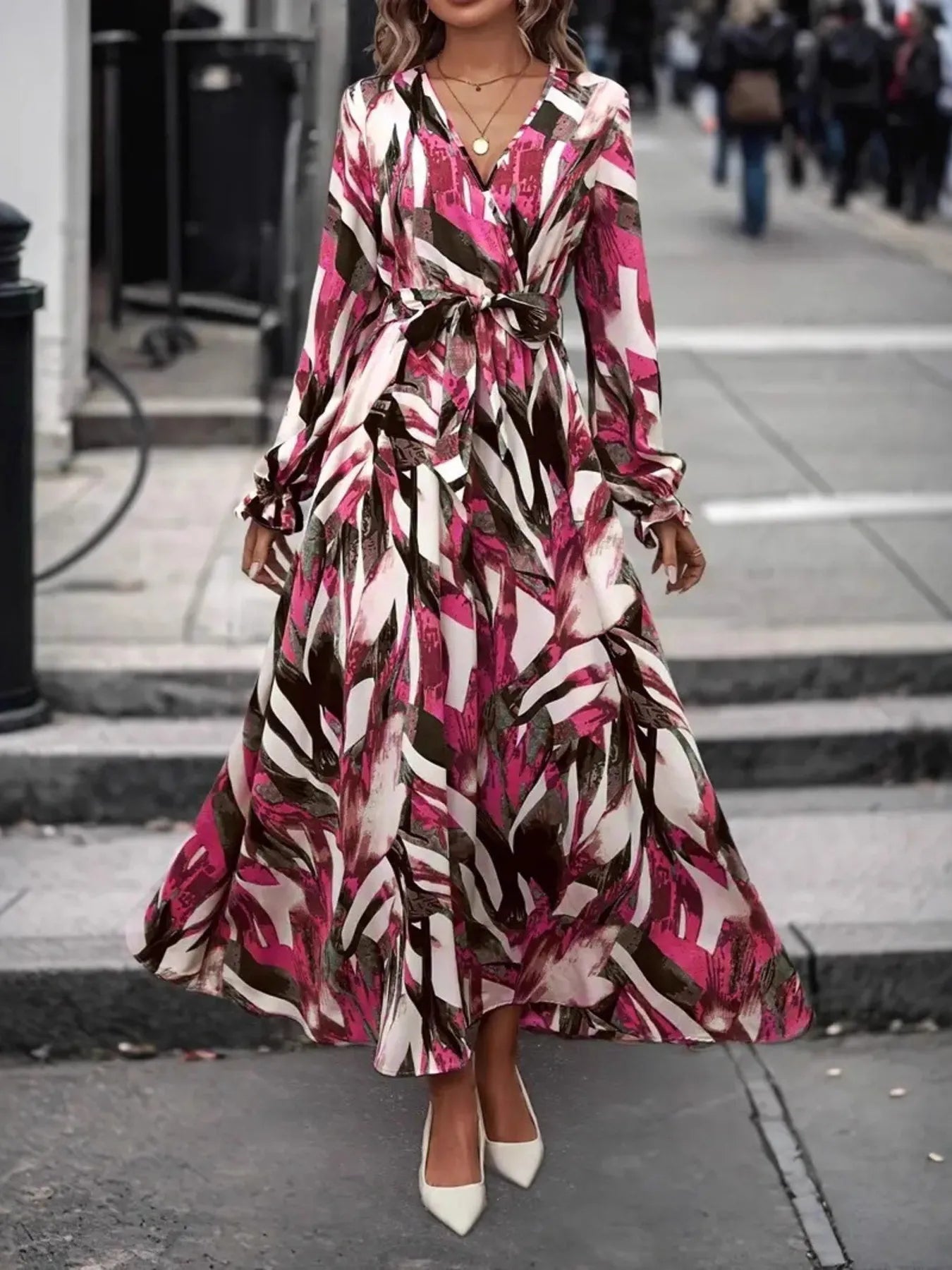 Long Sleeve Maxi Dress - The Nicole - Tayan Dress Co.