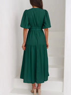 V - Neck Midi Dress - The Nicole - Tayan Dress Co.