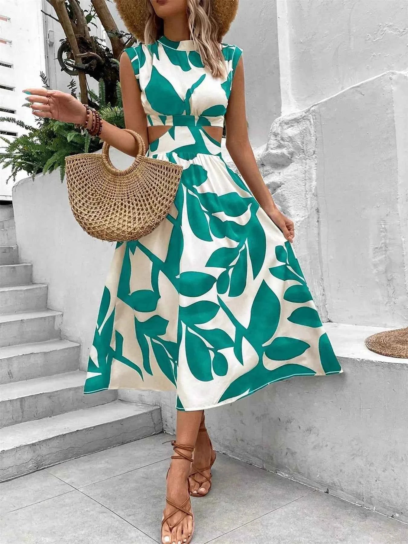 Printed Sleeveless Dress