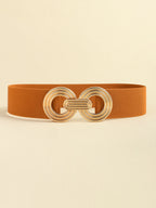 Geometric Buckle Elastic Wide Belt - TNT Dress Co.