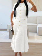Knit Short Sleeve Dress - The Nicole - Tayan Dress Co.