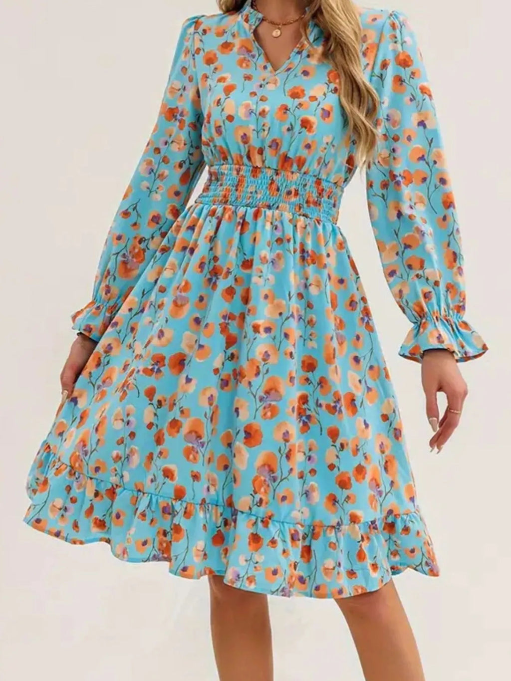 Long Sleeve Ruffle Dress - The Nicole - Tayan Dress Co.